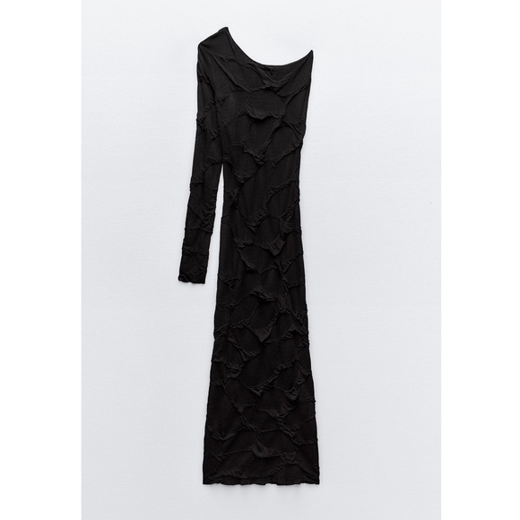 ZARA ASYMMETRIC KNIT DRESS NWT XS SIZE - Picture 6 of 8